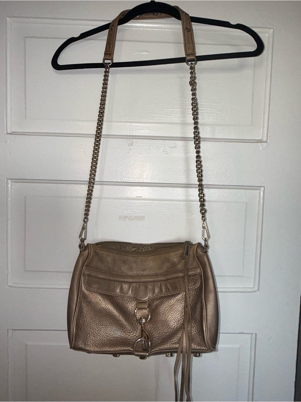 Rebecca Minkoff - Metallic Taupe Crossbody Shoulder Bag